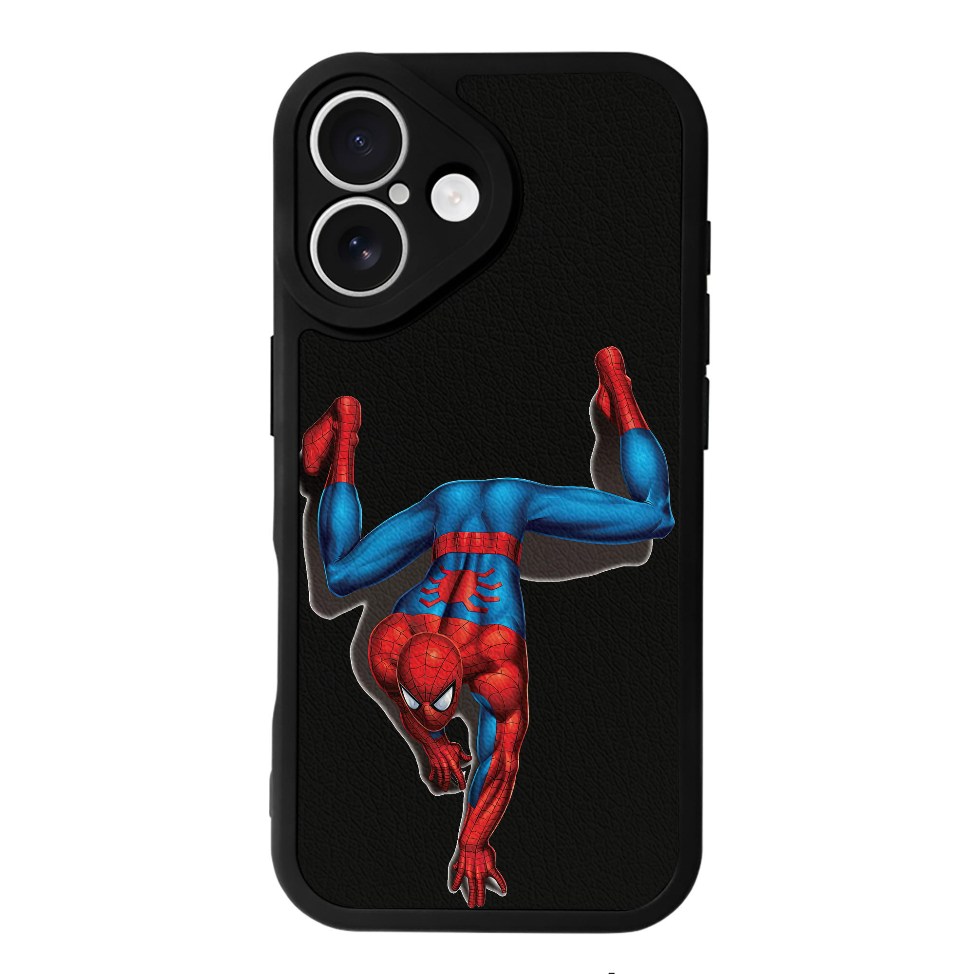 Spider Man スパイダーマン 【iPhone 16シリーズ対応】シリコンスマホケース（レザー調） 材質：シリコン
